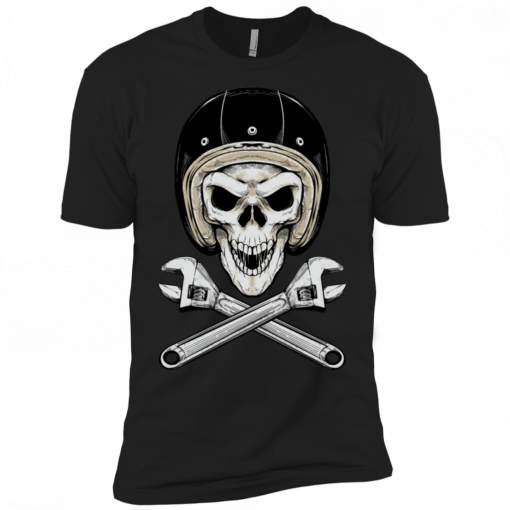 Vintage biker skull and wrench Union Pipefitter T-Shirt