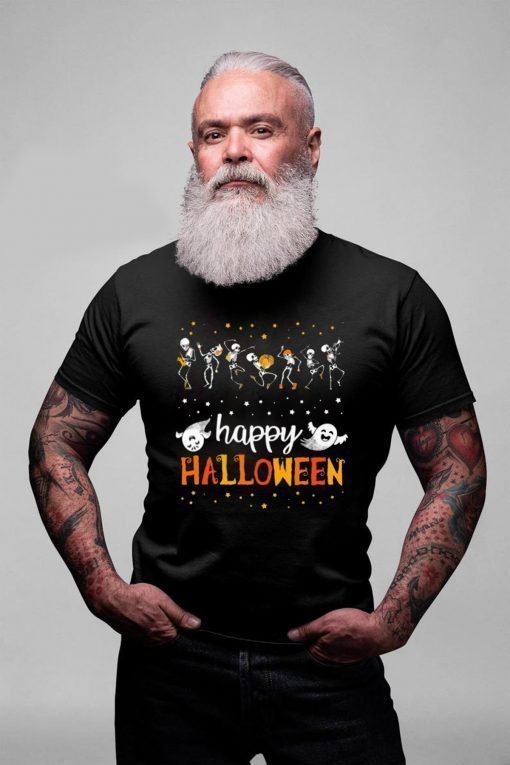 Funny Halloween Costume Happy Halloween Dancing Skeleton T-Shirt