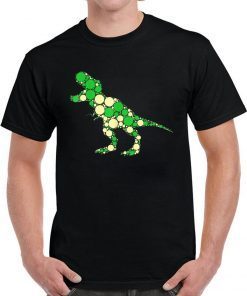 Green polka dot t-rex dinosaur international dot day Funny T-Shirt