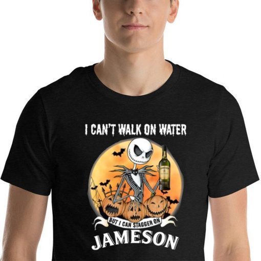 I Can't Walk On Water But I Can Stagger On Wild Turkey Whisky Jack Skellington Shirt