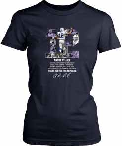 12 andrew luck thank you for the memories signature T-Shirt