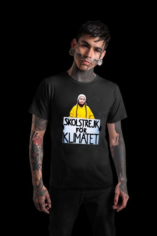 Offcial Greta Thunberg Skolstrejk For Klimatet T-Shirt