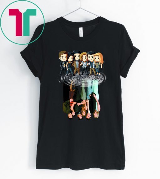 Friends Tv Characters Chibi Water Reflection T-Shirt