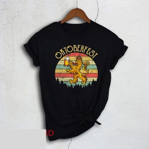 Oktoberfest German Beer Festival Vintage Lion Shirt