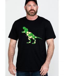 Green polka dot t-rex dinosaur international dot day Funny T-Shirt