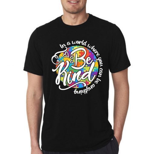 In A World Where You Can Be Anything Be Kind Autism Meaningful Gift T-Shirt