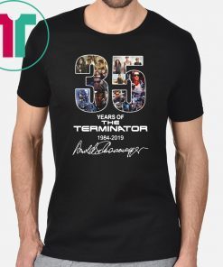 35 years of the terminator 1984-2019 signatures shirt