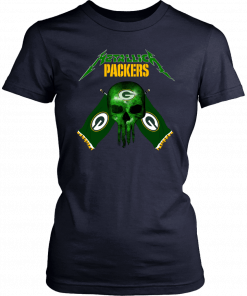 Metallica Green Bay Packers Skull Flag T-Shirt