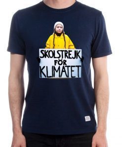 Mens Greta Thunberg Skolstrejk For Klimatet Shirt