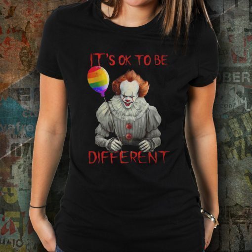 IT pennywise it's ok to be different lgbt pride T-Shirt