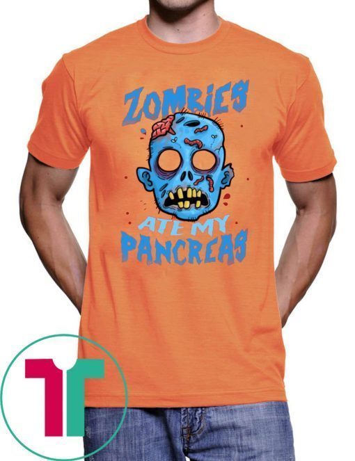 Zombies Ate My Pancreas Diabetes Awareness Halloween T-shirt