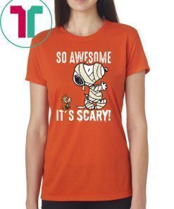 So Awesome It's Scary Mummy Snoopy Kids Halloween Costume T-Shirt