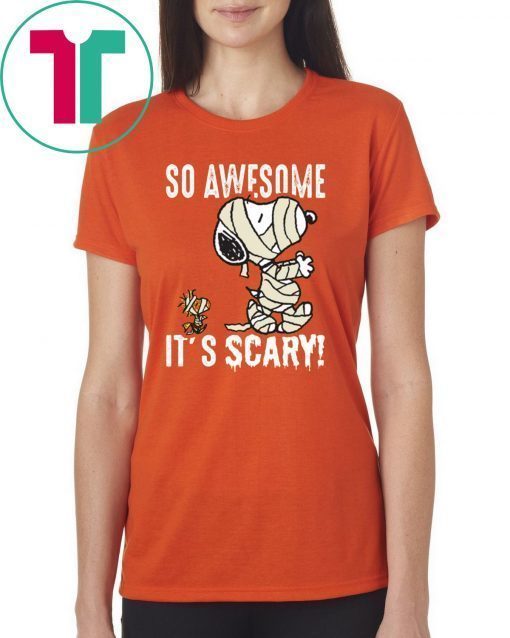 So Awesome It's Scary Mummy Snoopy Kids Halloween Costume T-Shirt