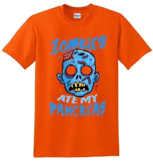 Zombies Ate My Pancreas Diabetes Awareness Halloween T-shirt