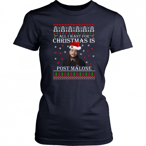 All I want for Christmas is Post Malone Funny T-Shirt