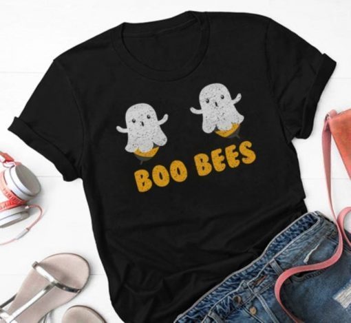 Boo Bees Funny Halloween T-Shirt, Halloween T-Shirt Gift, Short-Sleeve Unisex T-Shirt