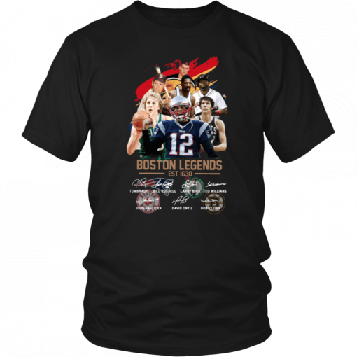 Boston legends est 1630 signatures T-Shirt