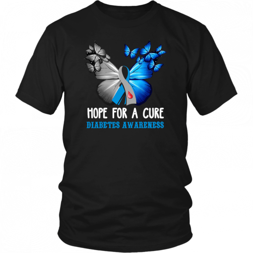 Butterfly hope for a cure diabetes awareness T-Shirt