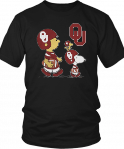 Charlie Brown Snoopy And Woodstock Oklahoma Sooners NFL T-Shirt