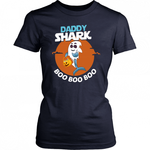 Daddy Shark Boo Boo Boo Shark Ghost Halloween Shirt