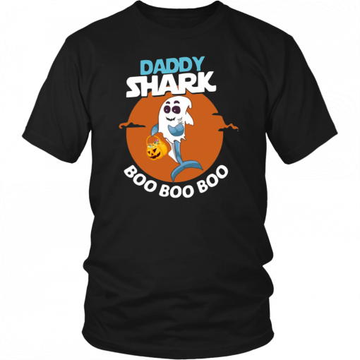 Daddy Shark Boo Boo Boo Shark Ghost Halloween Shirt