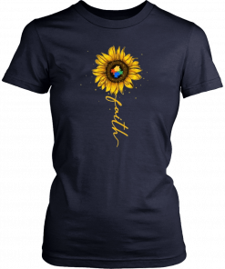 Faith Sunflower Autism Awareness Meaningful Gift T-Shirt