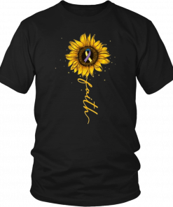 Faith Sunflower Bladder Cancer Awareness T-Shirt