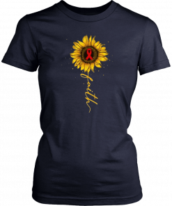 Faith Sunflower Blood Cancer Awareness T-Shirt