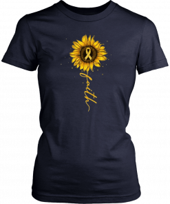 Faith Sunflower Childhood Cancer Awareness Classic T-Shirt