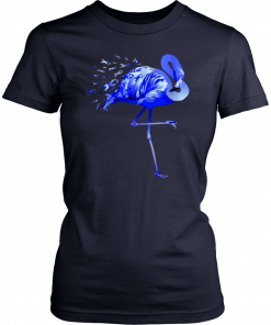 Flamingo Blue Ribbon Colon Cancer Awareness T-Shirt