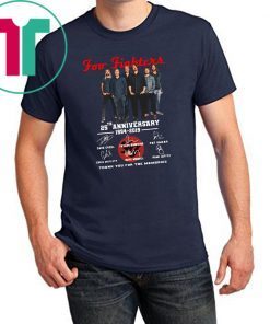 Foo fighters 25th anniversary 1994-2019 signatures thank you for the memories shirt