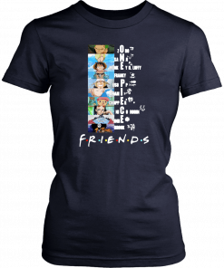 Friends Tv Show One Piece Characters Signatures Shirt