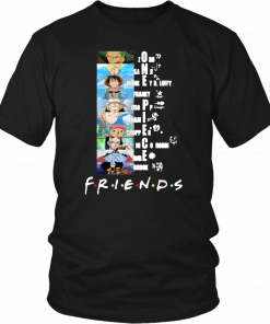 Friends Tv Show One Piece Characters Signatures Shirt