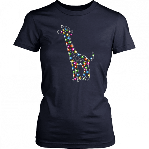 Giraffe christmas lights T-Shirt