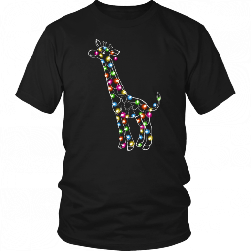 Giraffe christmas lights T-Shirt