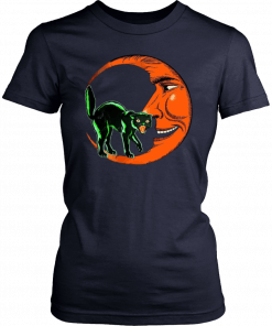 Halloween Beistle Cat on the Moon Horror T-Shirt