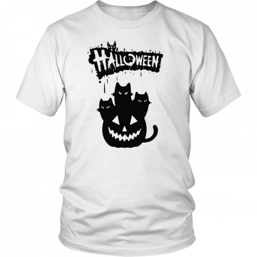Halloween Pumpkin Cats T-Shirt