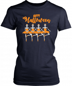 Happy Halloween Skull Dancing Ballet Funny T-Shirt