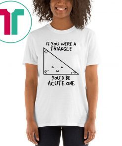 If You Were Triangle Youd Be Acute One Math Funny T-Shirt