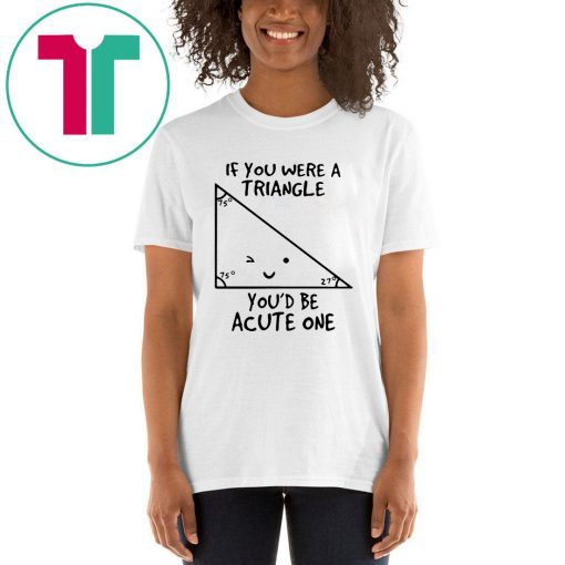 If You Were Triangle Youd Be Acute One Math Funny T-Shirt