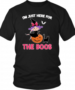 I'm Just Here For The Boos Cute Witch Halloween Costume T-Shirt