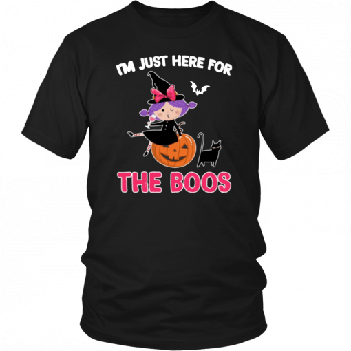 I'm Just Here For The Boos Cute Witch Halloween Costume T-Shirt