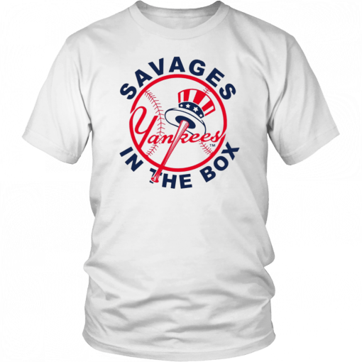 New York Yankees Baseball Logo Savages In The Box T-Shirt