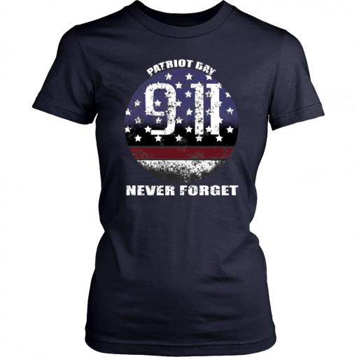 Patriot Day Memorial American Flag 911 Never Forget T-Shirt