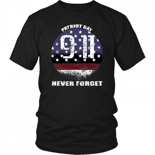 Patriot Day Memorial American Flag 911 Never Forget T-Shirt