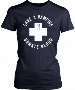 Save A Vampire Donate Blood Funny Halloween Classic Tee Shirt