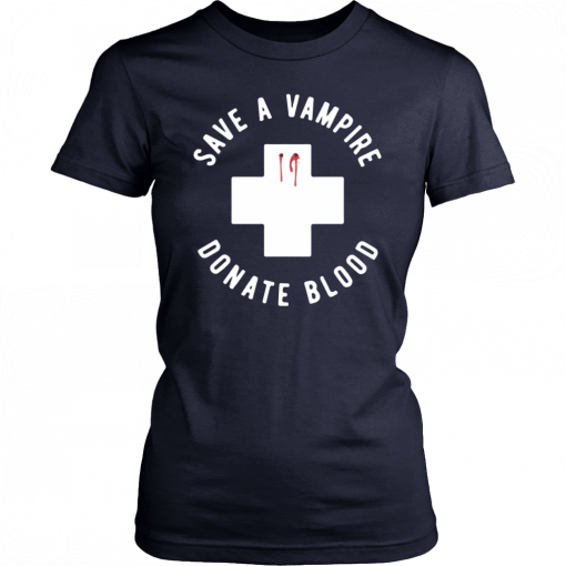 Save A Vampire Donate Blood Funny Halloween Classic Tee Shirt