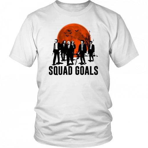 Squad Goals Horror Characters Moon Halloween T-Shirt