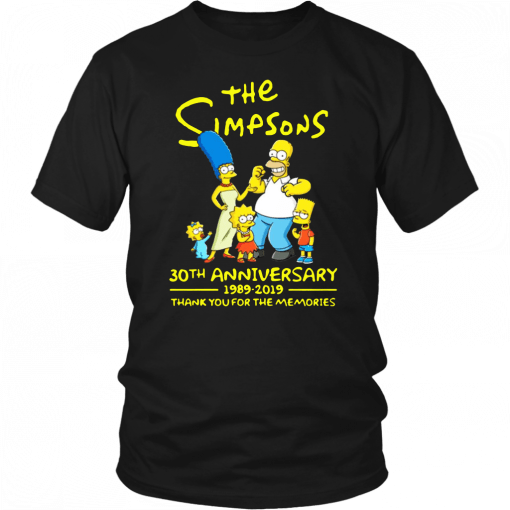 The simpsons-30th anniversary 1989-2019 thank you for memories T Shirt