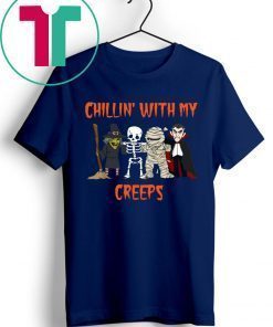 Chillin With My Creeps Vampire Skeleton Shirt